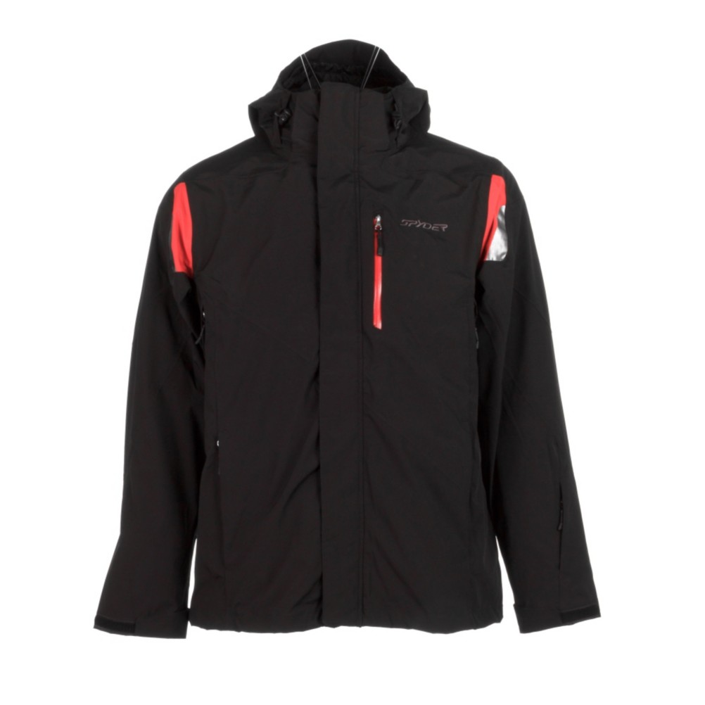 Spyder Core Component 3-in-1 Mens Insulated Ski Jacket, Black-Red, medium