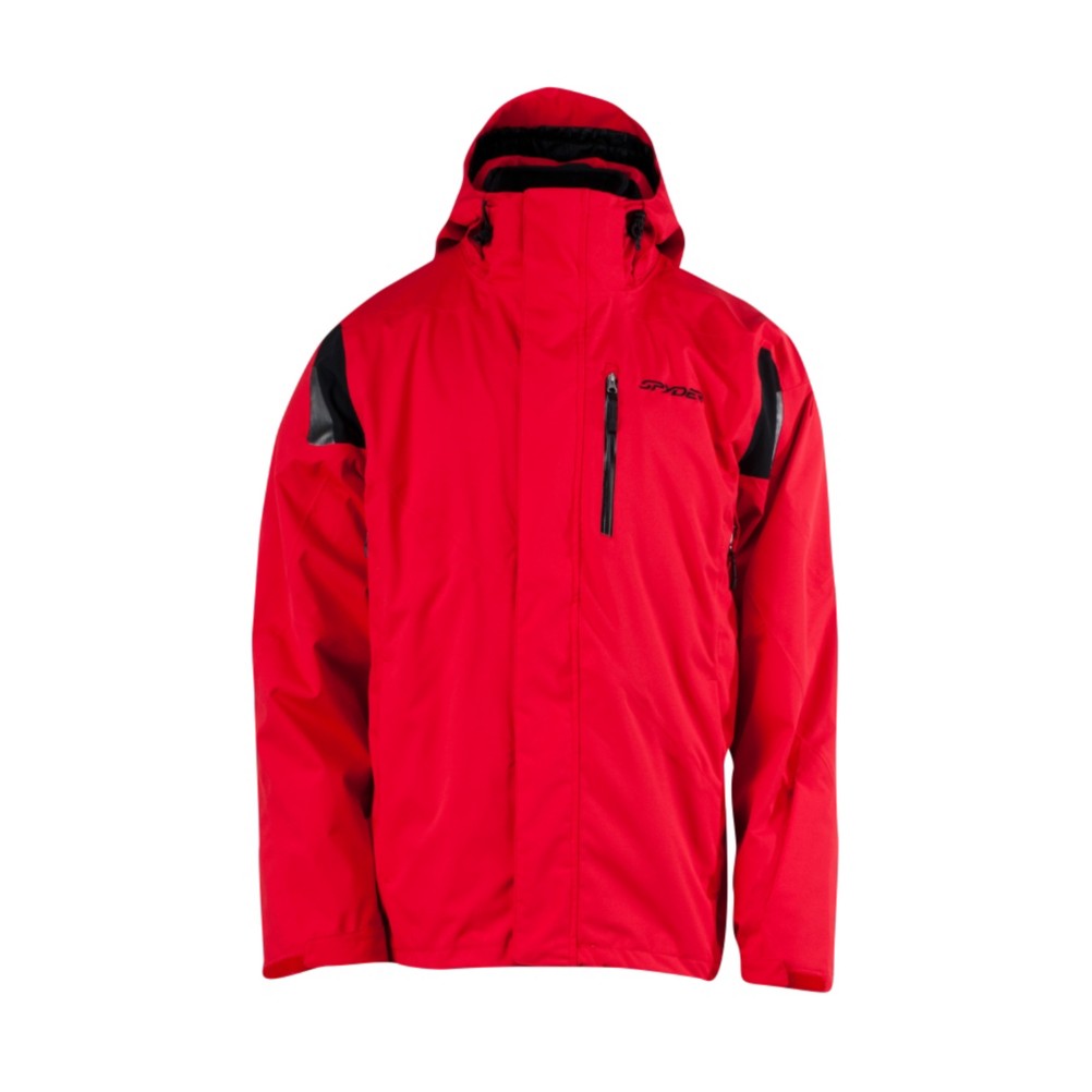 Spyder Core Component 3-in-1 Mens Insulated Ski Jacket, Red-Black, swatch