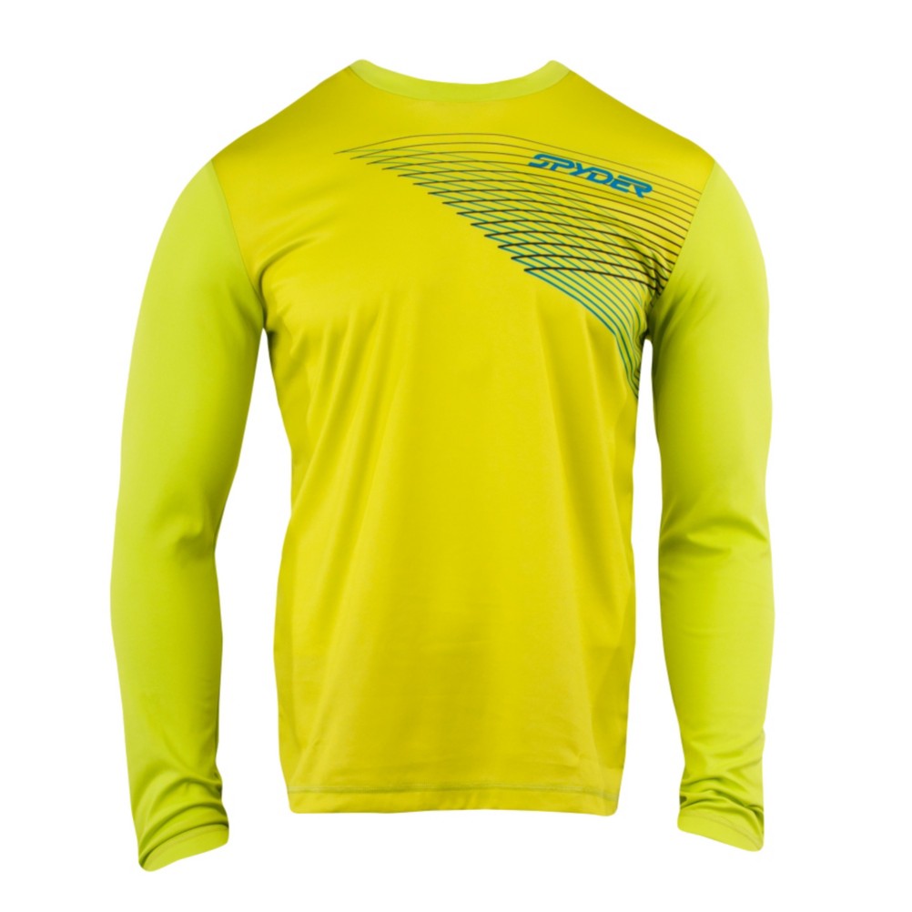 Spyder Subsonic LS DRY W.E.B. Mens Mid Layer, Sharp Lime, swatch