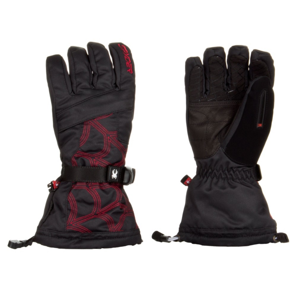 Spyder Overweb Gore-Tex Gloves, Black-Red, swatch