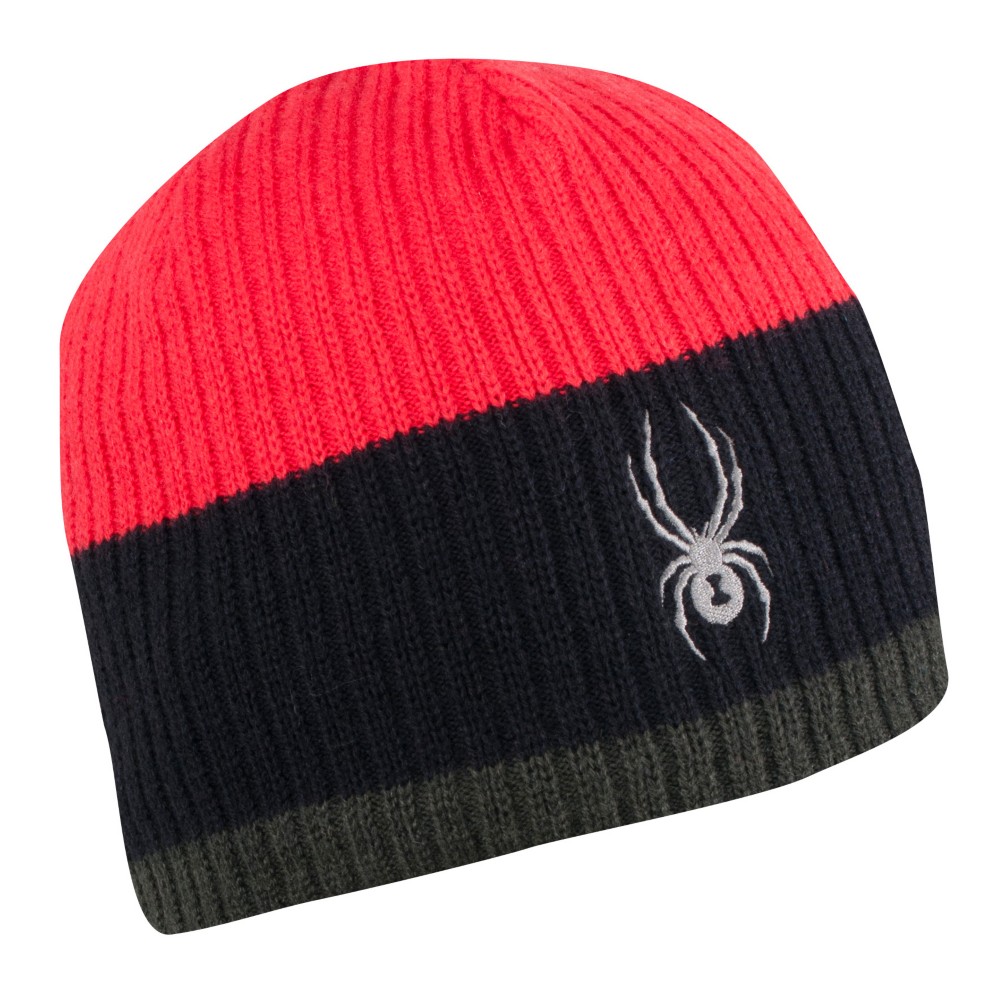 Spyder Lounge Ski Hat, Volcano-Black-Peat, medium