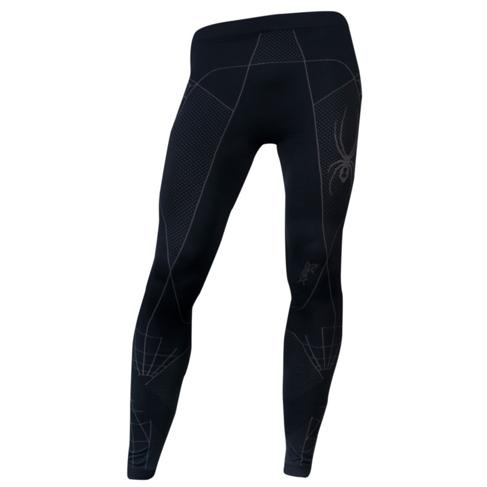 Spyder Slalom X-Static Mens Long Underwear Pants, Black-Castlerock, medium