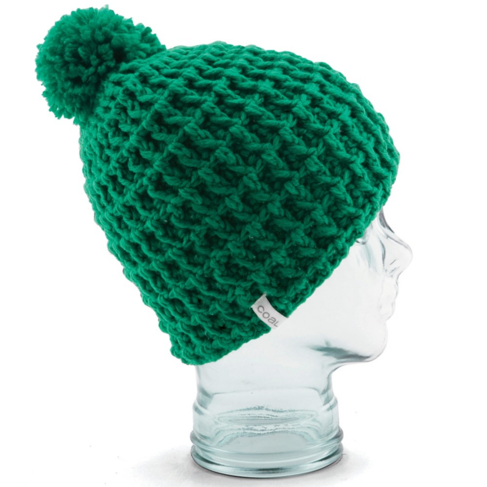 Coal Waffle Hat, Kelly Green, medium