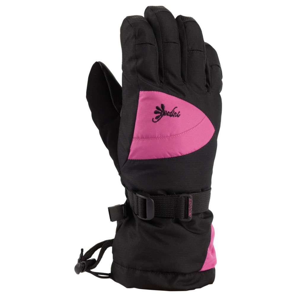 Gordini Gore-Tex II Girls Gloves, Black-Deep Pink, medium