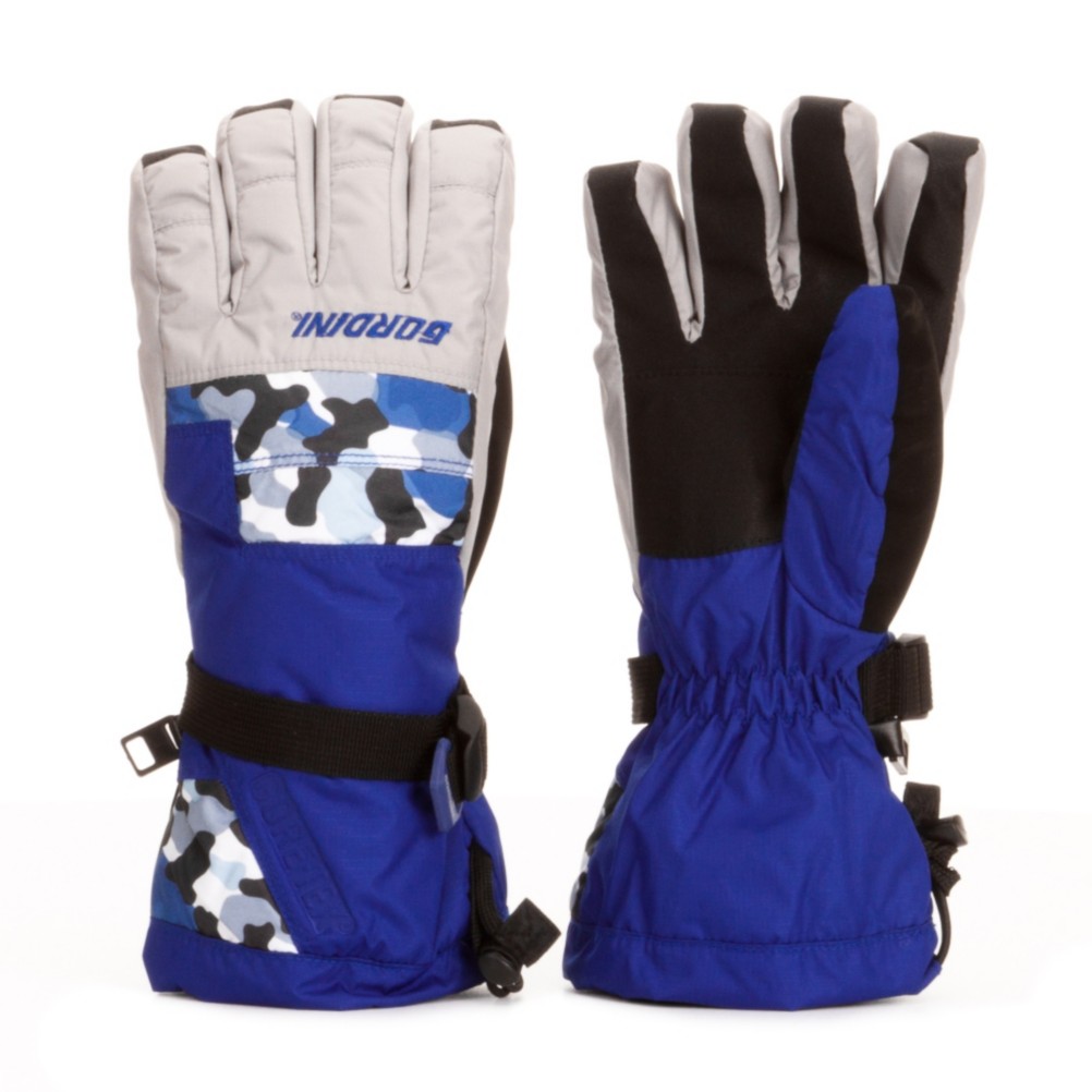 Gordini Gore-Tex II Junior Ski Kids Gloves, Deep Sea-Clay Grey, medium