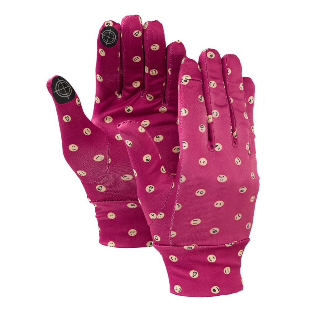 Burton Touchscreen Glove Liners, Emoticons, medium