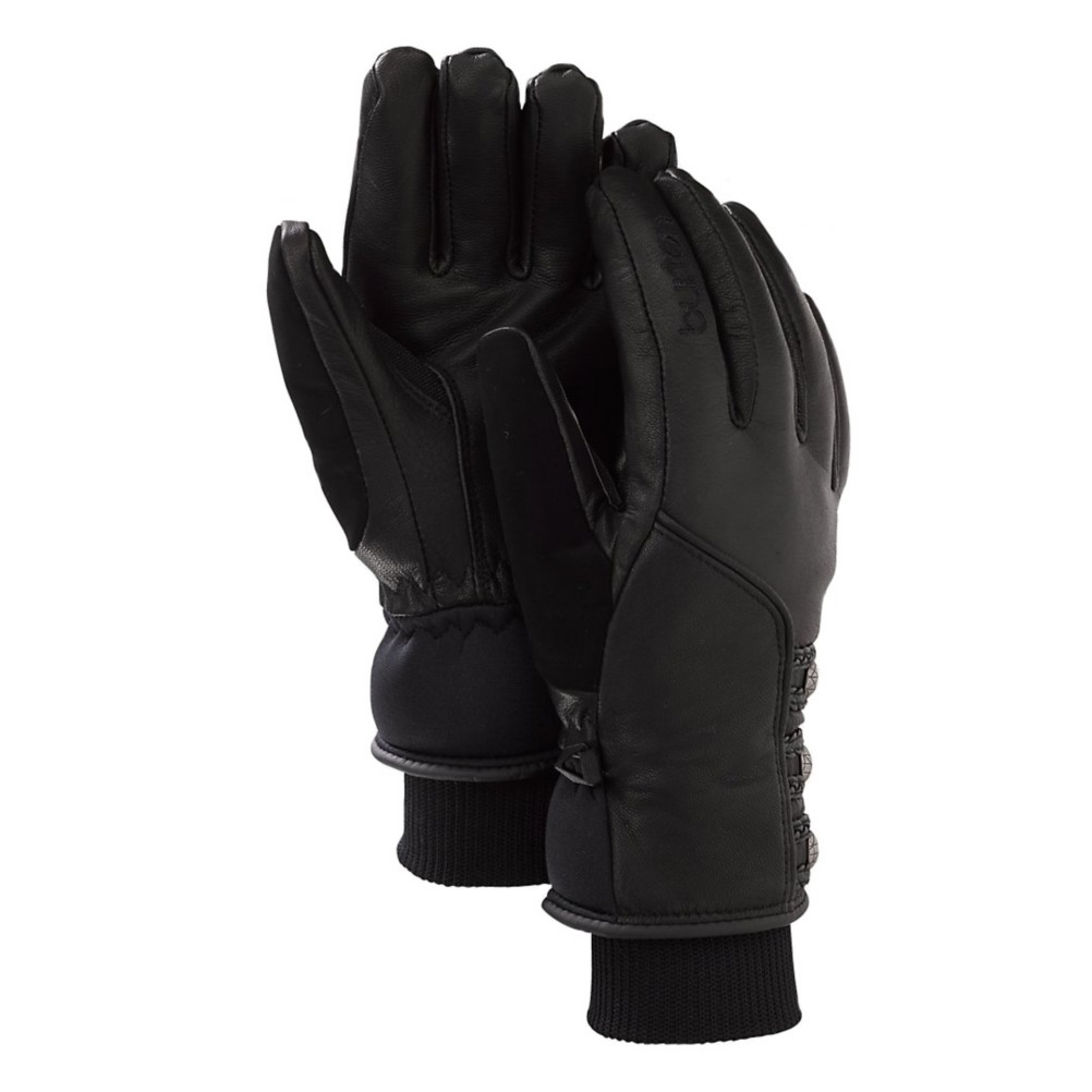 Burton Favorite Leather Womens Gloves, True Black, medium