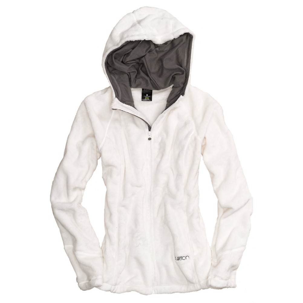 Burton Cora Fleece Womens Hoodie, Bright White, medium