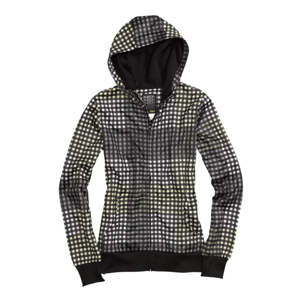 Burton Scoop Womens Hoodie, Black Cheeky Plaid, swatch