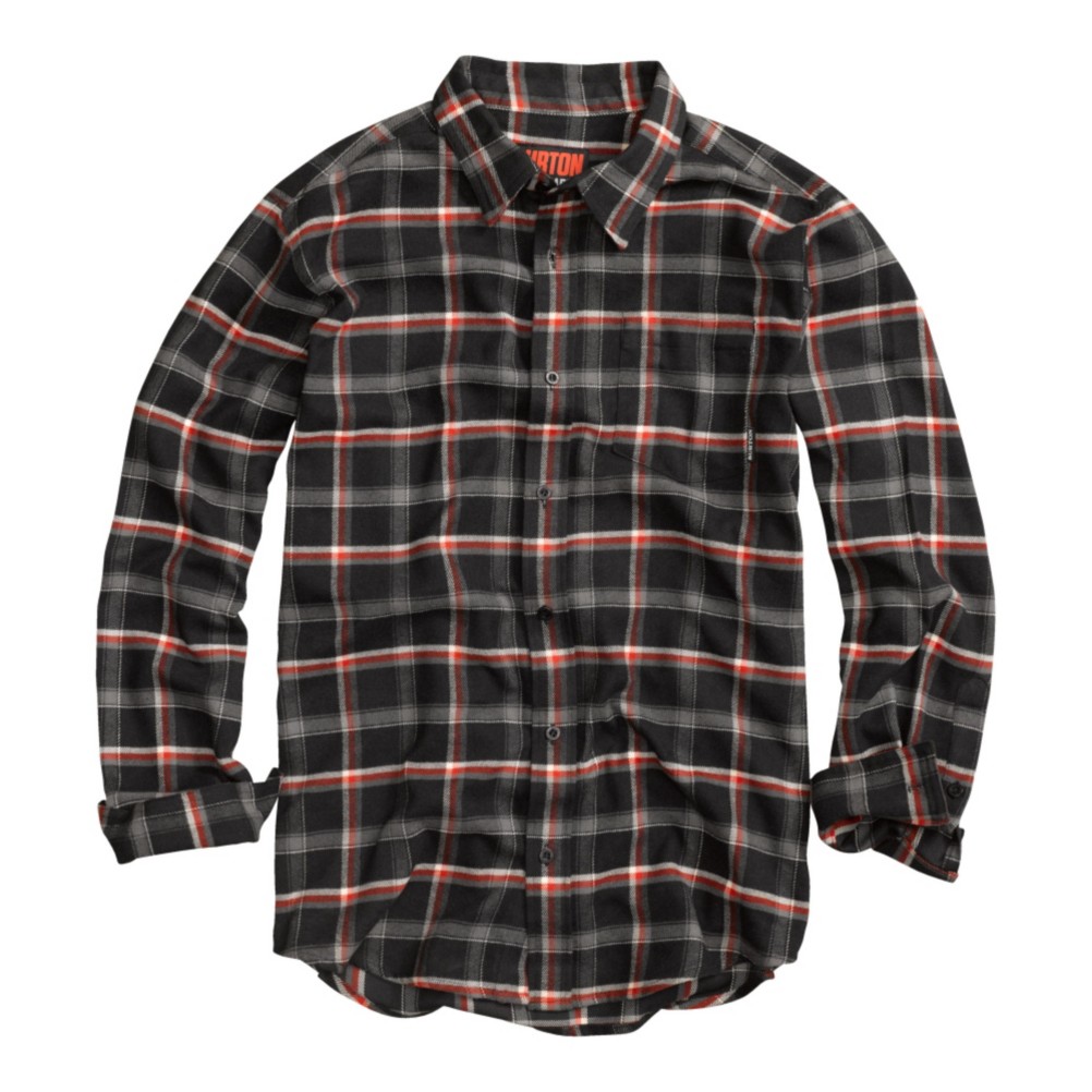 Burton Havoc Tech Flannel Flannel, True Black Ride High Plaid, swatch