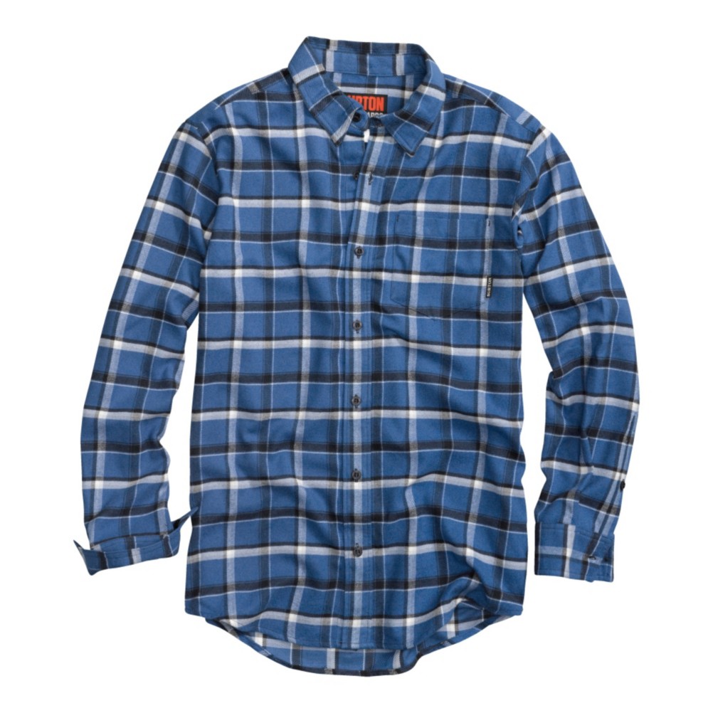 Burton Havoc Tech Flannel Flannel, Heron Blue Ride High Plaid, medium