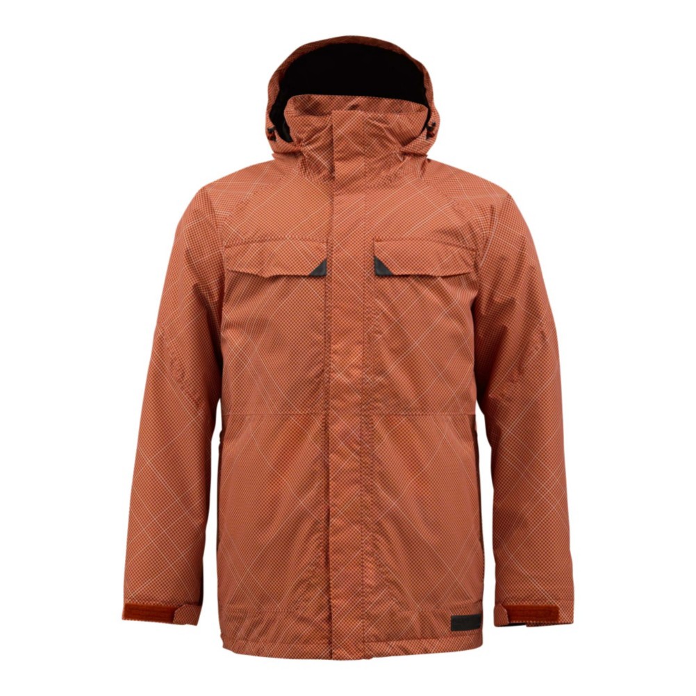 Burton Breach Mens Insulated Snowboard Jacket, Bitters Isometric Plaid, swatch