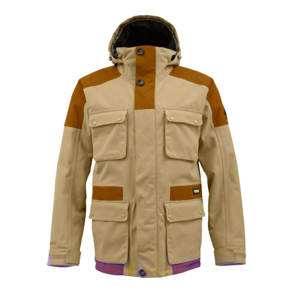 Burton Highland 2L Gore-Tex Mens Insulated Snowboard Jacket, Burlap-True Penny, medium