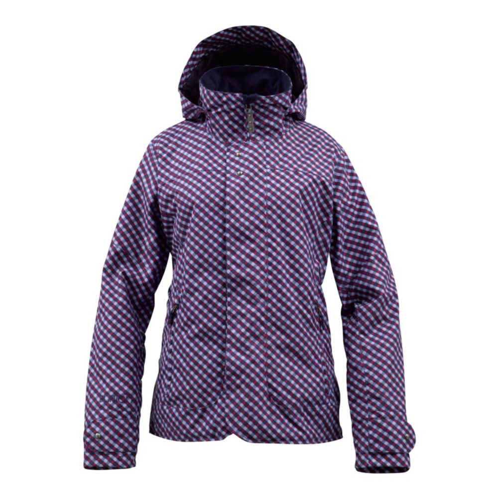 Burton Jet Set Womens Insulated Snowboard Jacket, Tart Check A Dot Print, swatch