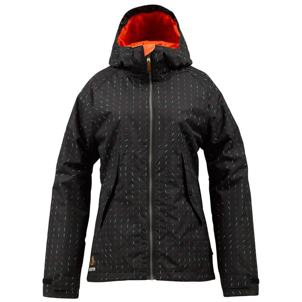 Burton Logan Womens Insulated Snowboard Jacket, True Black Morph Print, swatch