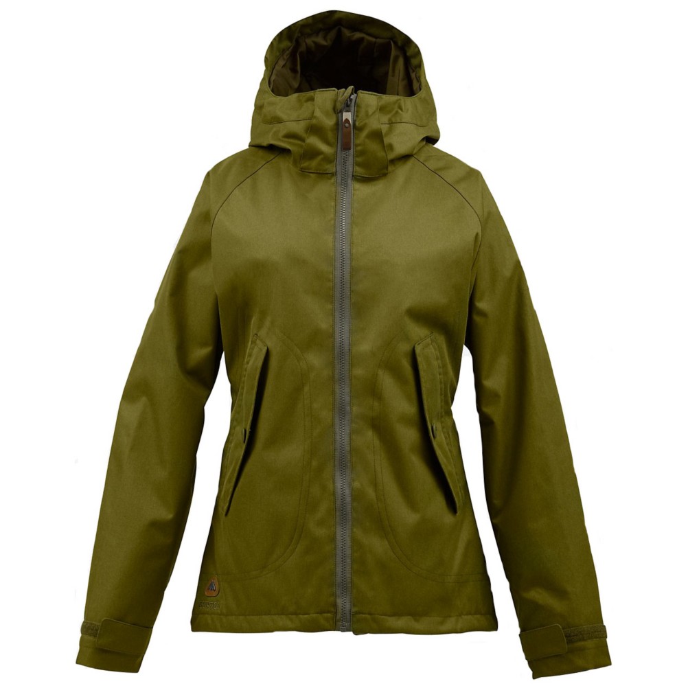 Burton Logan Womens Insulated Snowboard Jacket, Olive, swatch