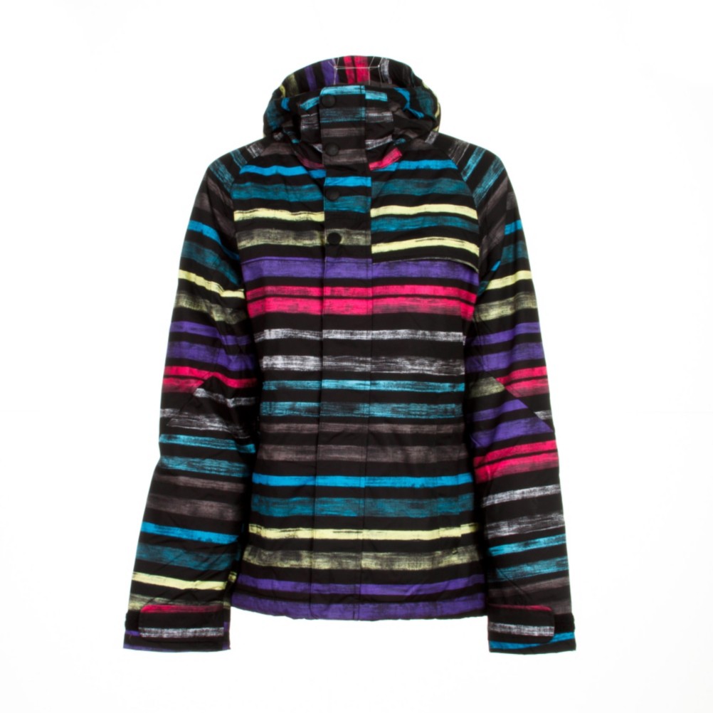 Burton Method Womens Insulated Snowboard Jacket, True Black Palette Stripe, swatch