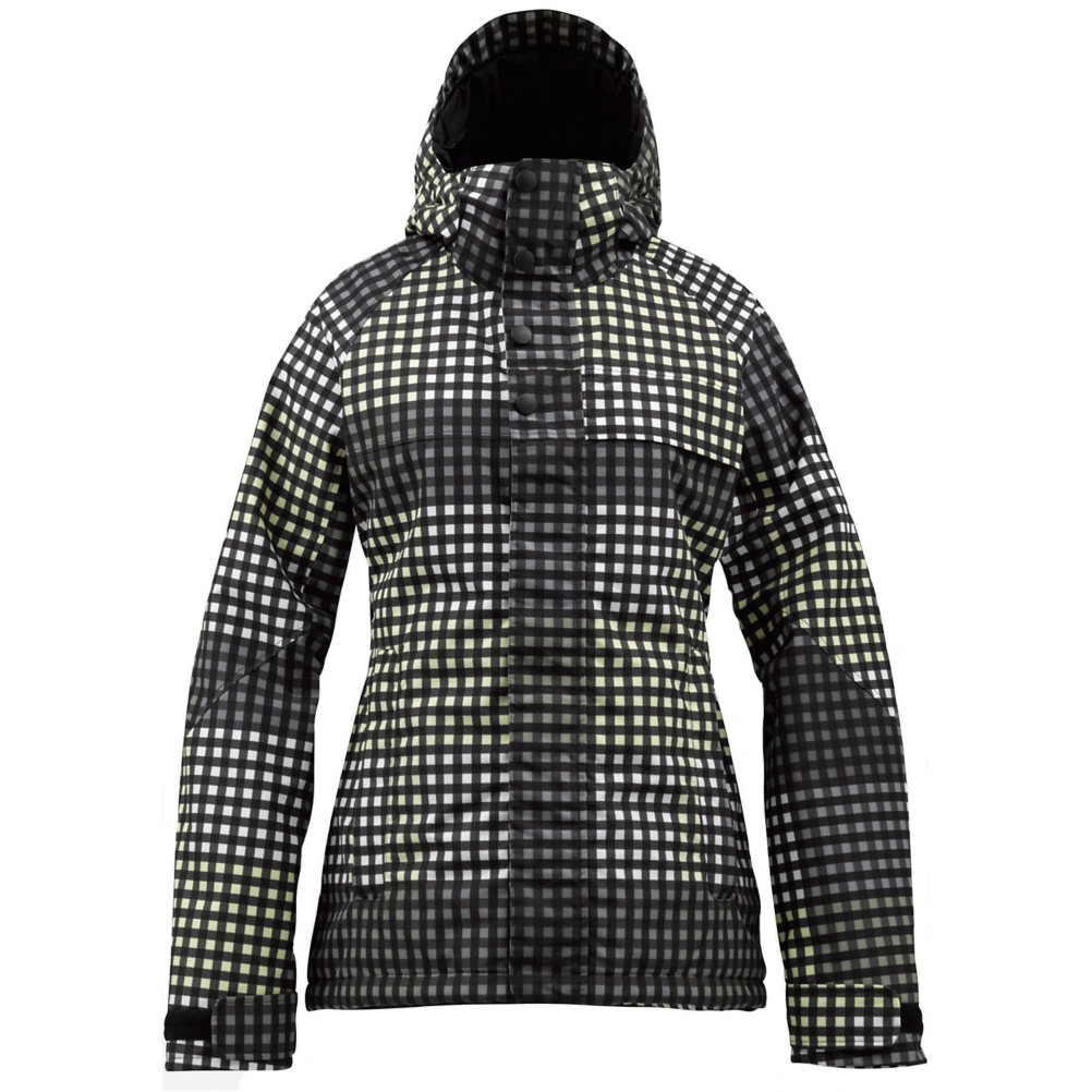 Burton Method Womens Insulated Snowboard Jacket, Black Cheeky Plaid, swatch
