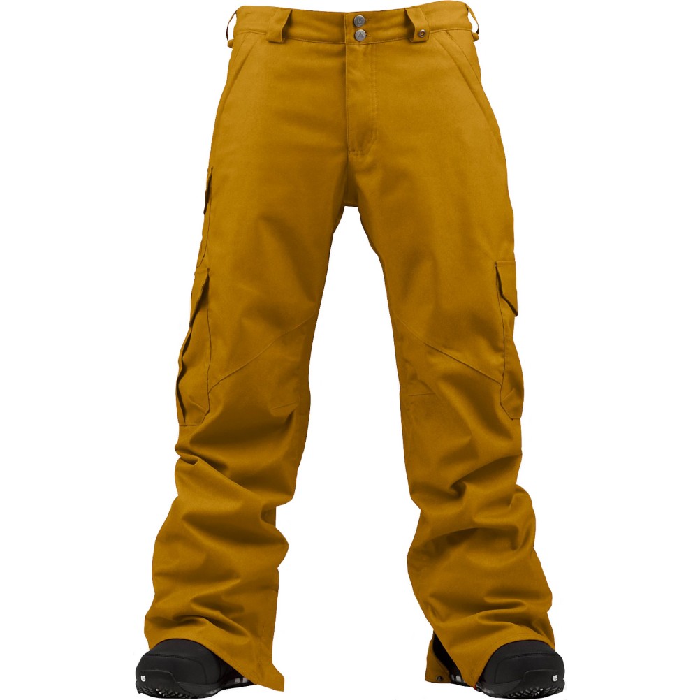 Burton Cargo Mens Snowboard Pants, Saffron, swatch
