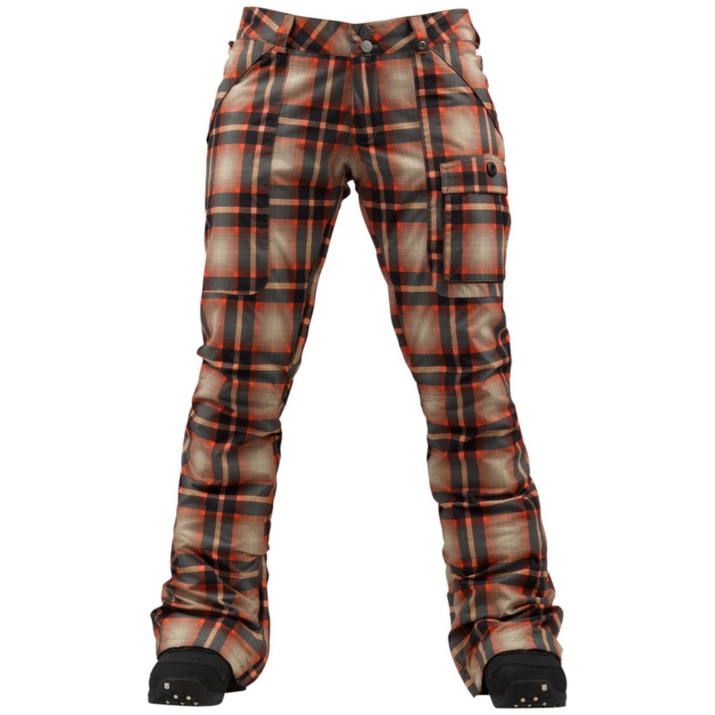 Burton Indulgence Womens Snowboard Pants, Fever Radiant Plaid, swatch