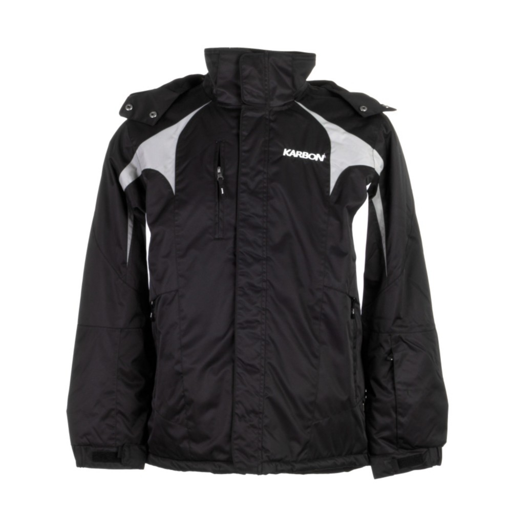 Karbon Jupiter Mens Insulated Ski Jacket, Black-Arctic-White, medium