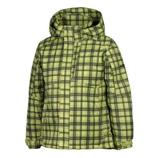 Karbon Seth Boys Ski Jacket, Green-Black Print, swatch