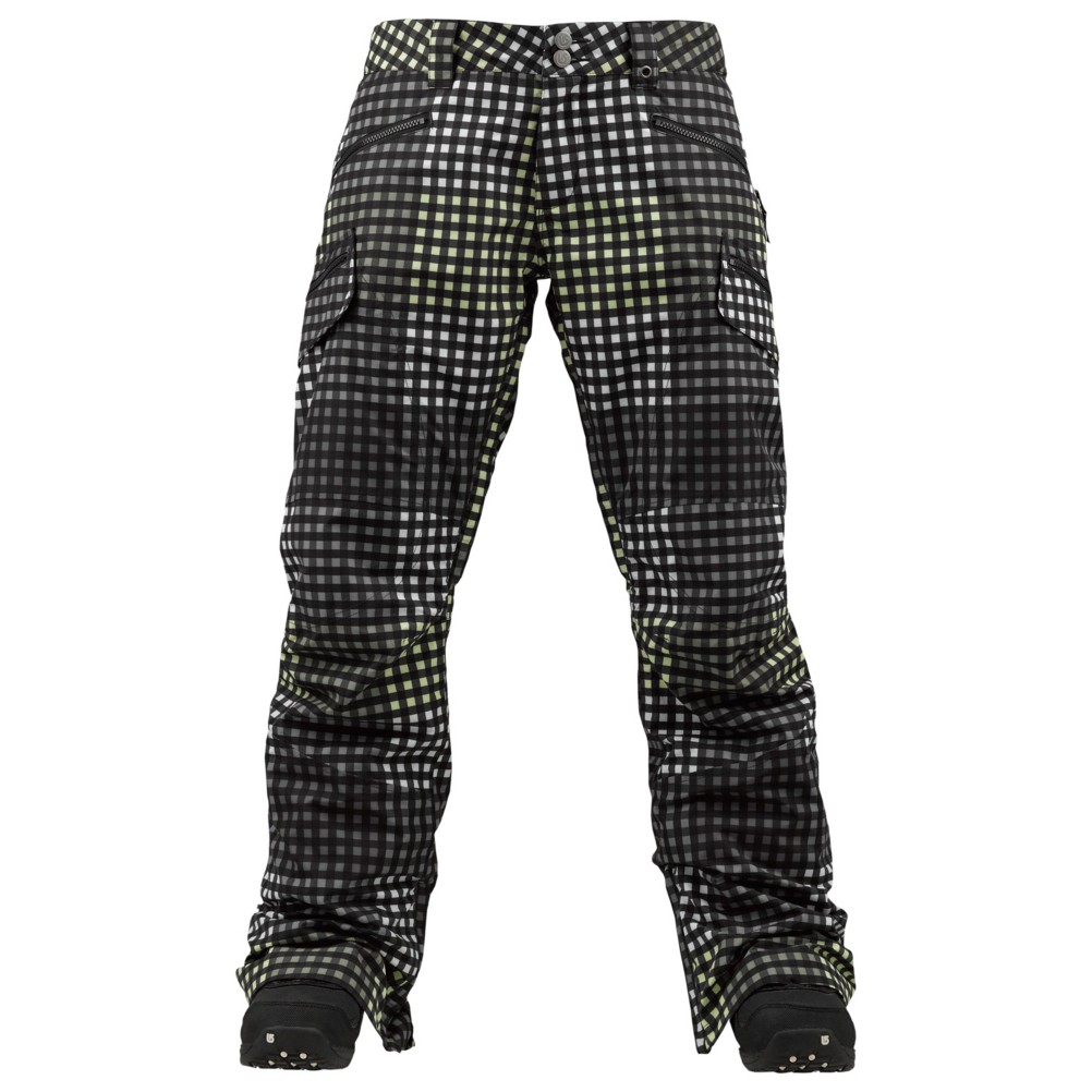 Burton Lucky Womens Snowboard Pants, True Black Cheeky Plaid, swatch