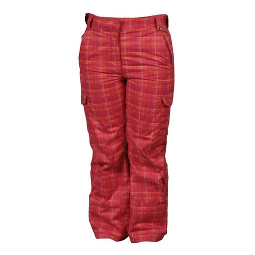 Karbon Sierra Girls Ski Pants, Raspberry-Arctic White-Print, swatch