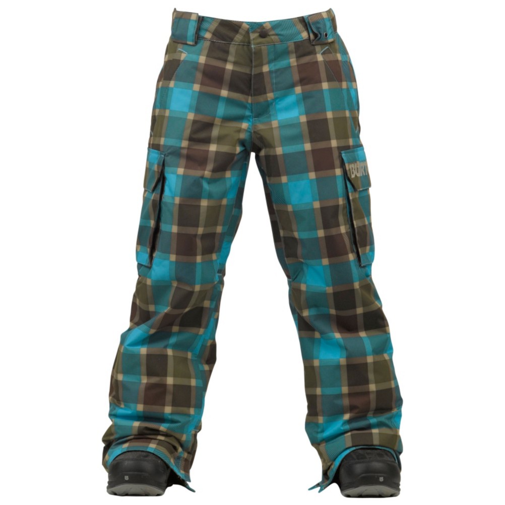 Burton Exile Cargo Kids Snowboard Pants, Norsk Revolt Plaid, swatch