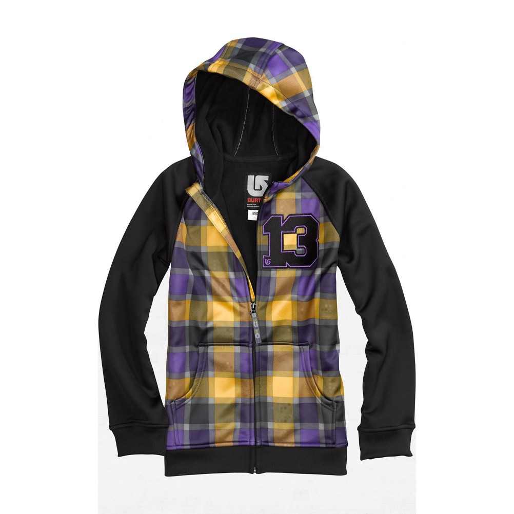 Burton Bonded Kids Hoodie, Sizzurp Revolt Plaid, medium