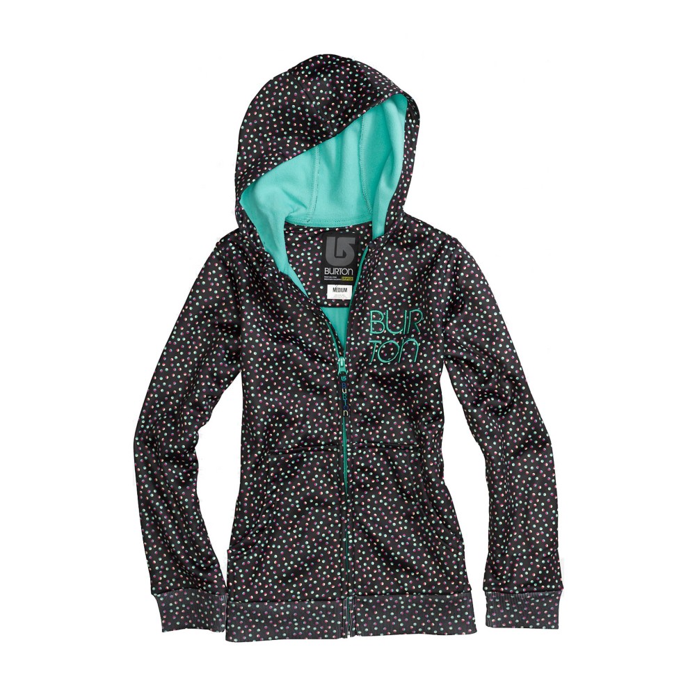 Burton Scoop Kids Hoodie, True Black Confetti Print, swatch