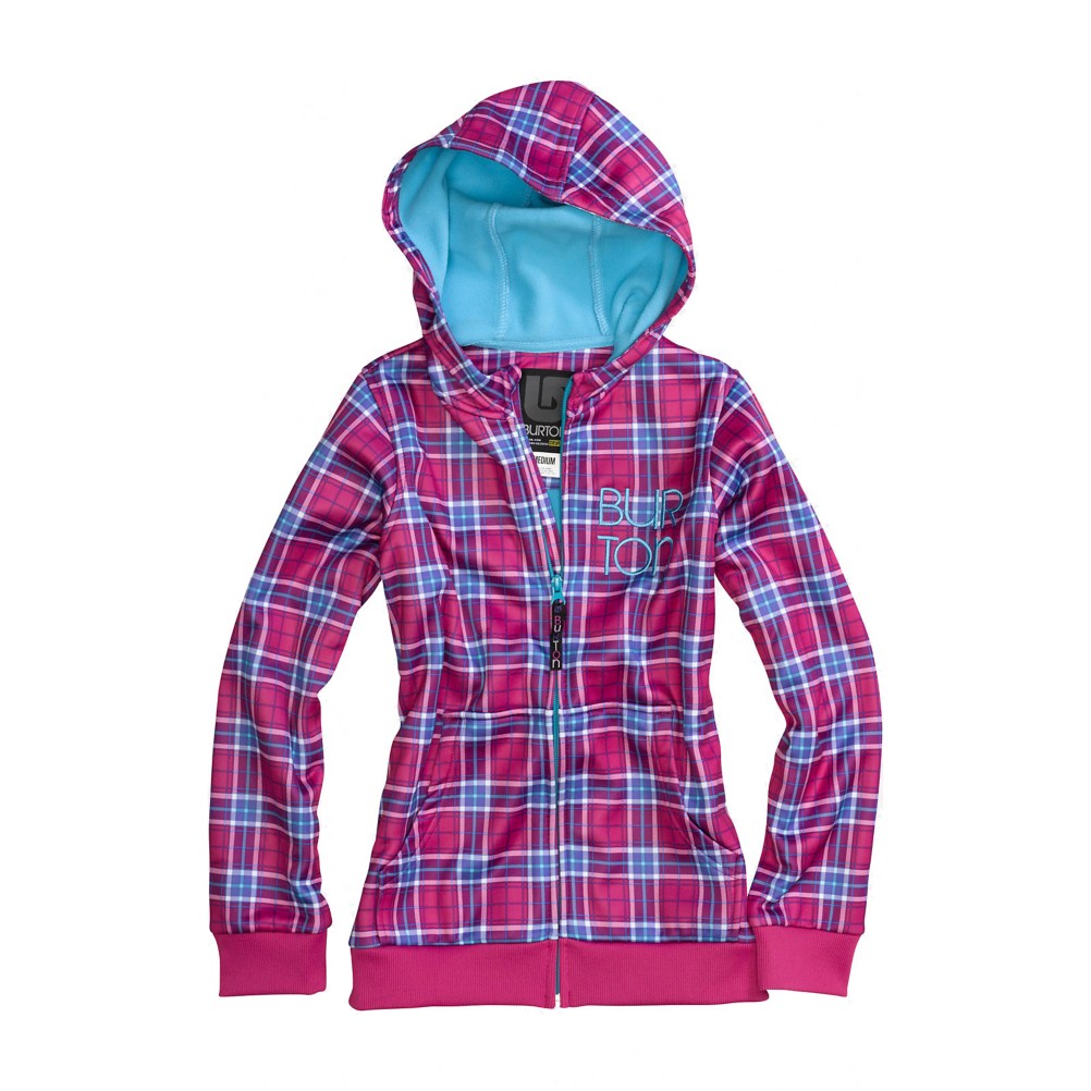 Burton Scoop Kids Hoodie, Tart Punkstar Plaid, medium