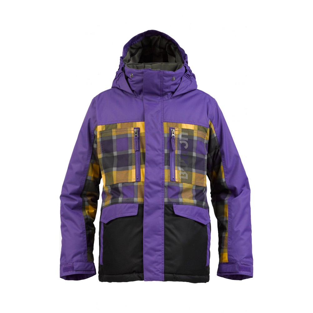 Burton Distortion Boys Snowboard Jacket, Sizzurp-Sizzurp Revolt Plaid, swatch