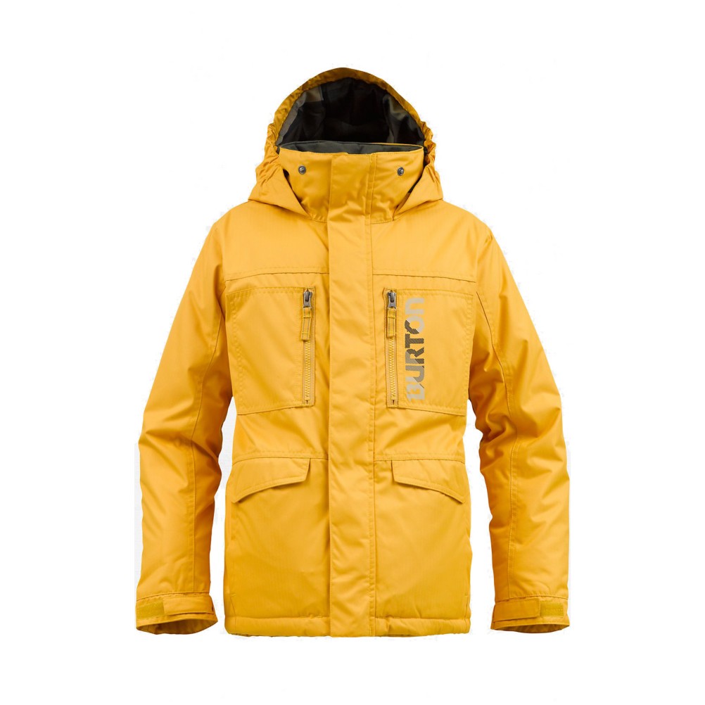Burton Distortion Boys Snowboard Jacket, Saffron, swatch