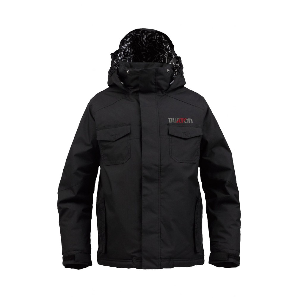Burton Fray Boys Snowboard Jacket, True Black, swatch