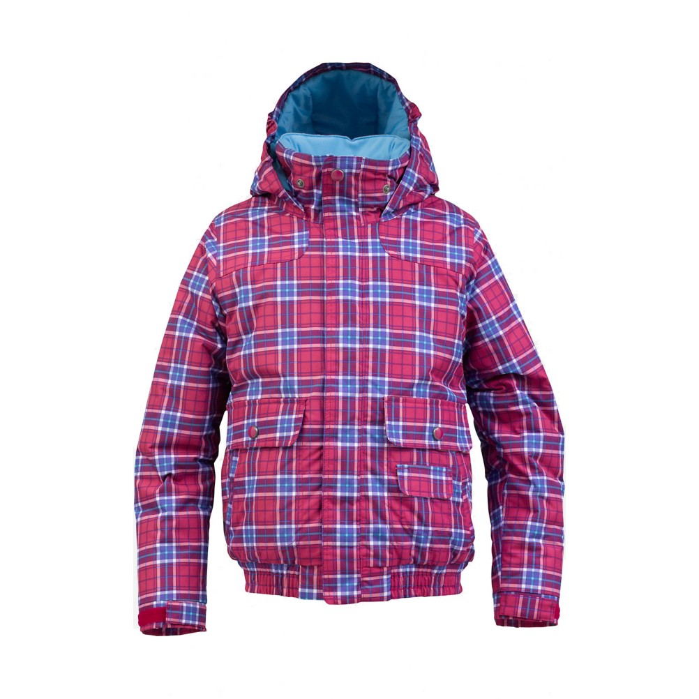 Burton Twist Bomber Girls Snowboard Jacket, Tart Punkstar Plaid, swatch
