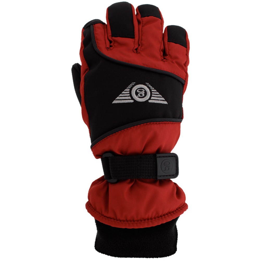 Grandoe Icon Kids Gloves, Race Red-Black-Silver, swatch
