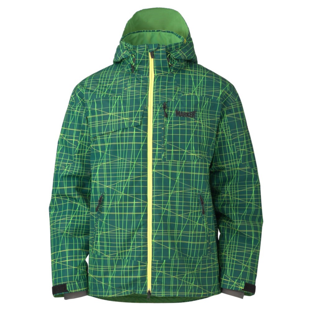 Marker Stratum Mens Insulated Ski Jacket, Green, swatch