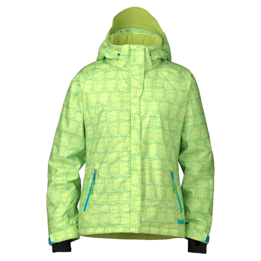 Marker Melanie Womens Insulated Ski Jacket, Lime, swatch