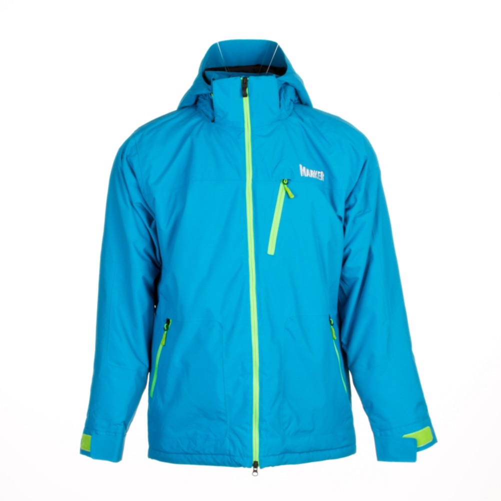 Marker Maze Mens Insulated Ski Jacket, Blue, swatch