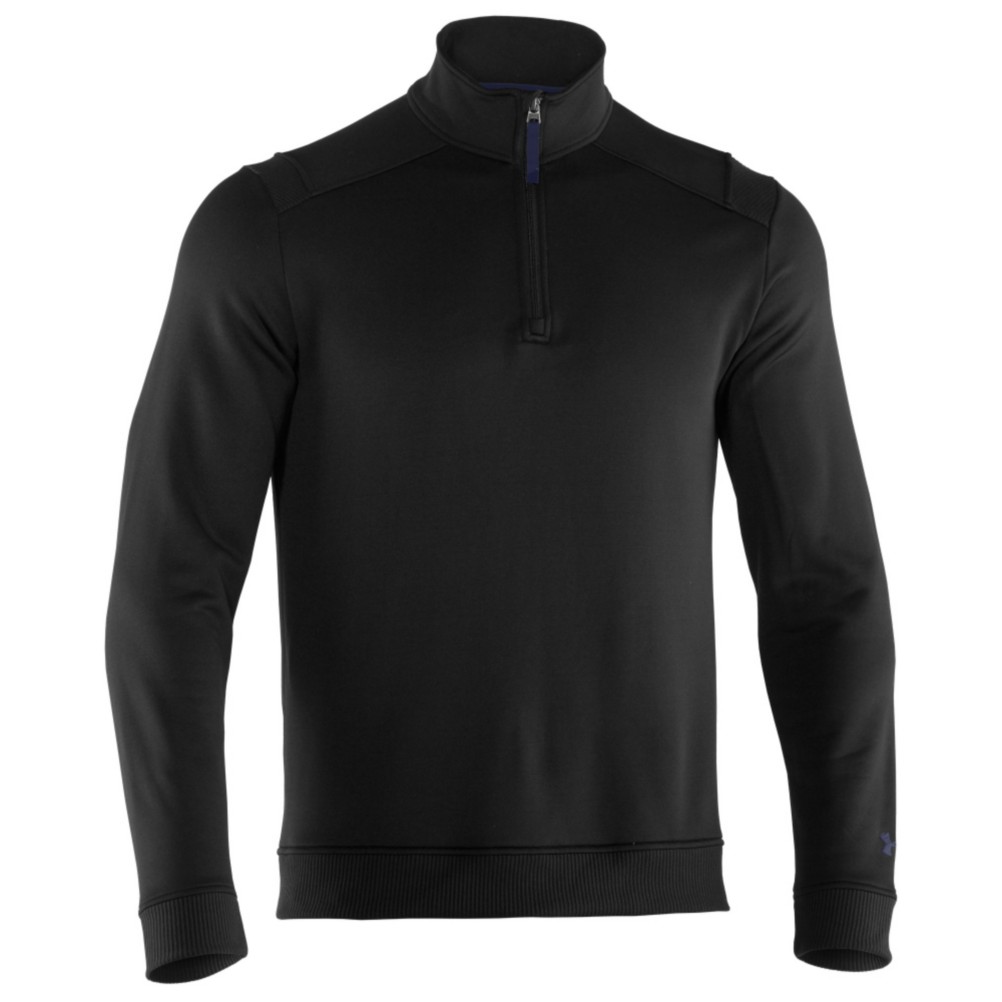 Under Armour Rhyme Stone 1/4 Zip Mens Mid Layer, Black-Shadow, medium