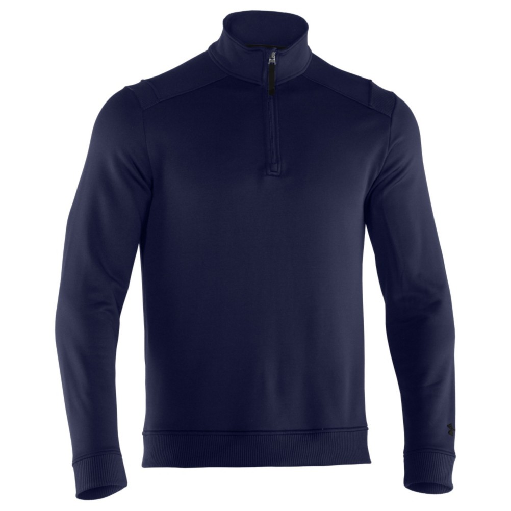 Under Armour Rhyme Stone 1/4 Zip Mens Mid Layer, Shadow-Black, swatch