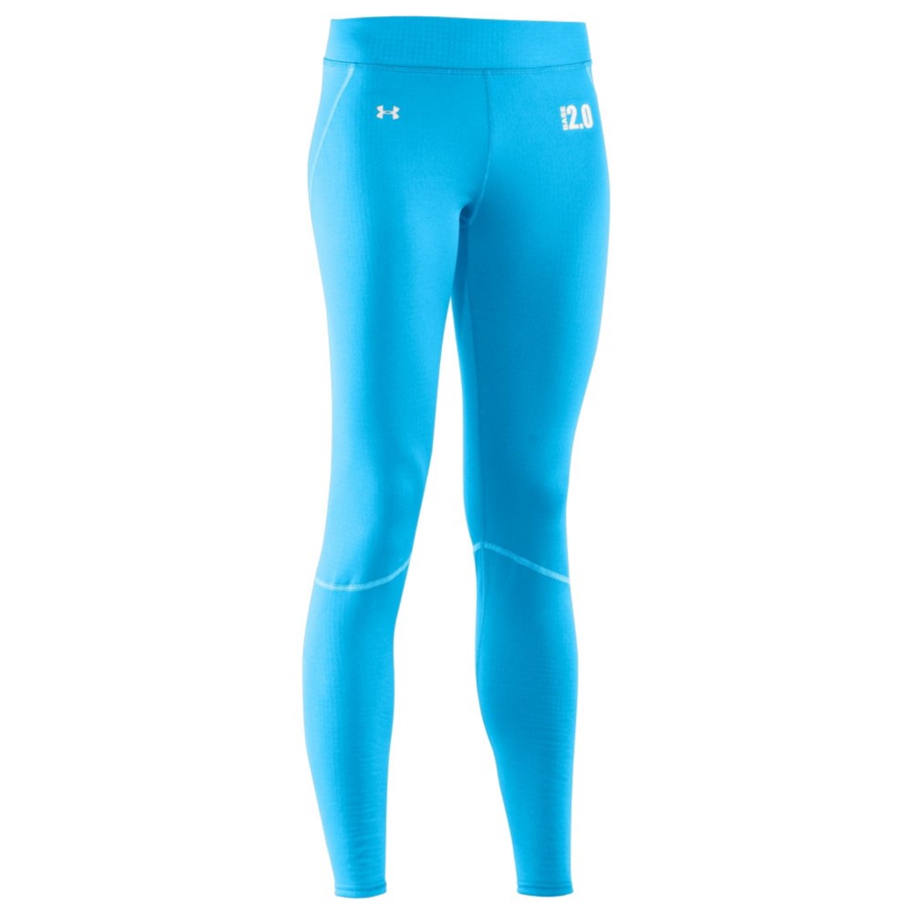 Under Armour Base 2.0 Womens Long Underwear Pants, Cortez-White, swatch