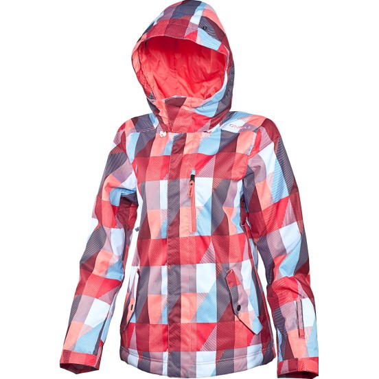 O'Neill Abalone Womens Insulated Snowboard Jacket, Red Aop, swatch