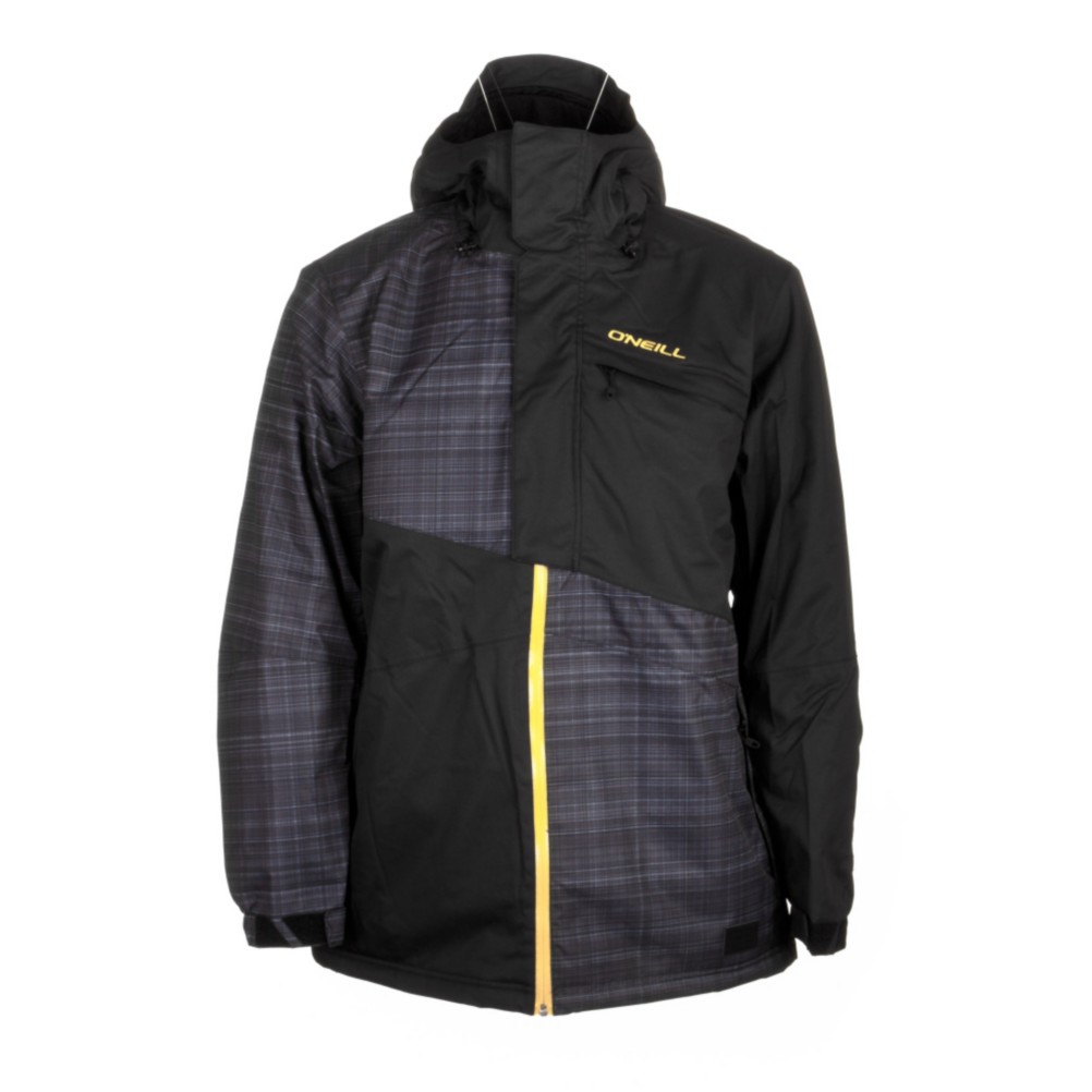 O'Neill Theory Mens Insulated Snowboard Jacket, Black Aop, medium