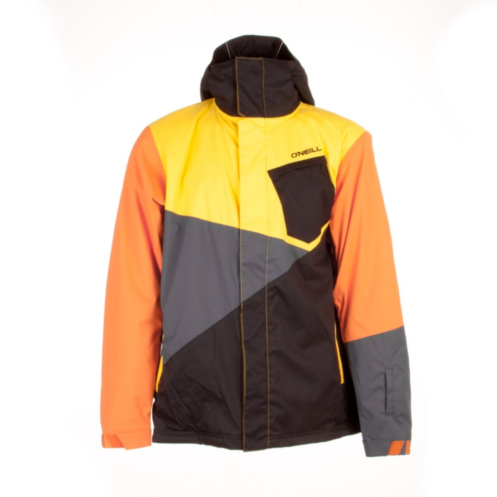 O'Neill Tilted Mens Insulated Snowboard Jacket, Chrome Yellow, swatch