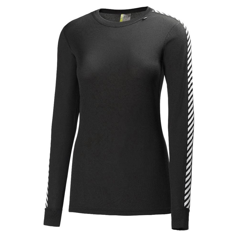 Helly Hansen Dry Original Womens Long Underwear Top, Black, medium