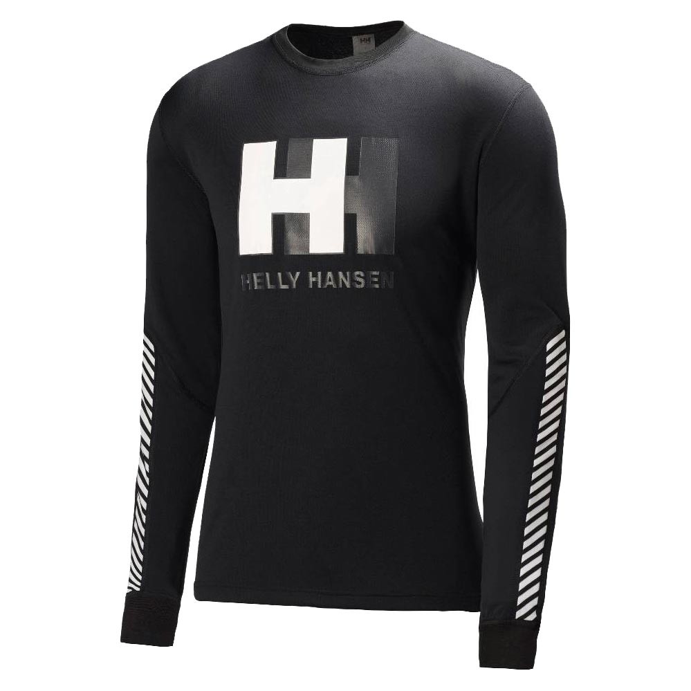 Helly Hansen One Long Sleeve Mens Long Underwear Top, Black, swatch