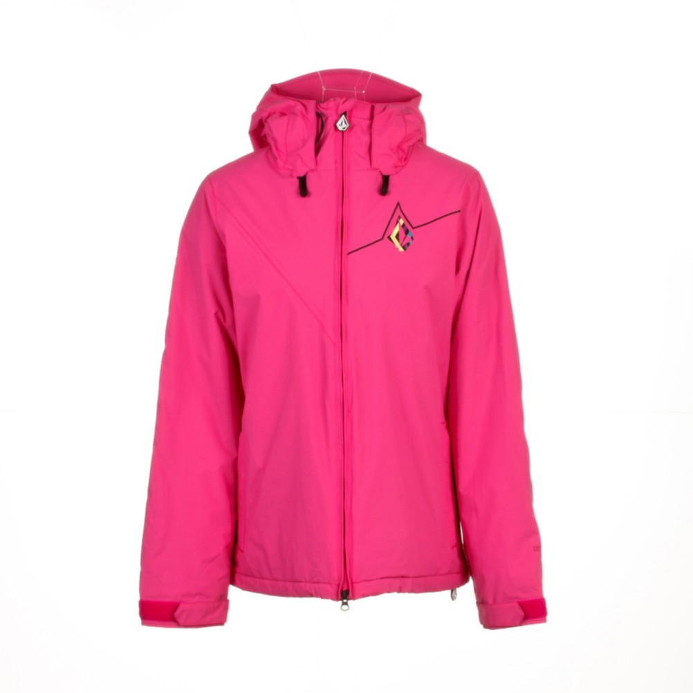 Volcom Threat Womens Insulated Snowboard Jacket, Shocking Pink, swatch