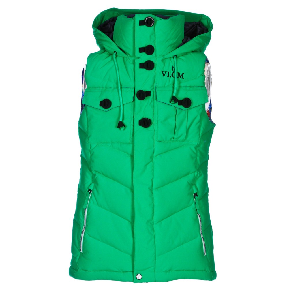 Volcom Cicely Puff Womens Vest, Poison, swatch